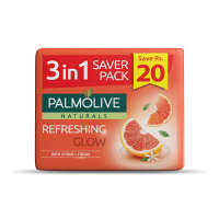 Palmolive Naturals Refreshing Glow Soap With Citrus + Cream 3 in 1 Saver Pack 98gm