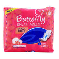 9Pads Butterfly Breathables Maxi Thick Long Pads 9-Pads