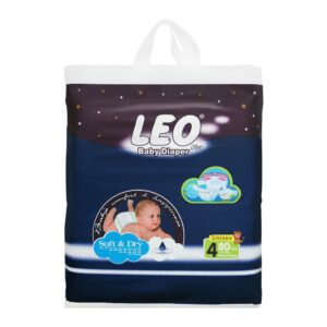 Leo Soft & Dry Baby Diaper No. 4, Maxi/Large, 7 To 18 KG, 80-Pack