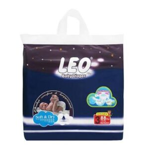 Leo Soft & Dry Baby Diaper No. 3, Midi/Medium, 4 To 9 KG, 88-Pack