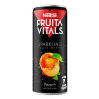 Nestle Fruita Vitals Sparkling Peach with Fruit Juice Can 250ml