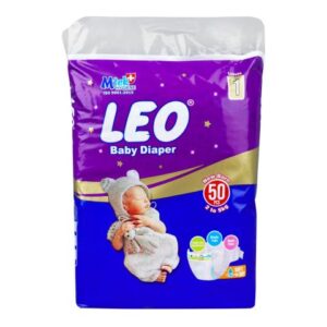 Leo Soft & Dry Baby Diaper Newborn 1, Pamper For Newborn Baby, 2-5Kg, 50-Pack