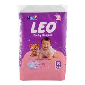 Leo Baby Diaper, Small, 2, 3-6KG, 50-Pack