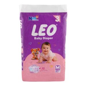 Leo Baby Diaper, Medium, 3, 4-9KG, 50-Pack