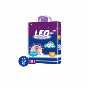 Leo Baby Diaper, Extra Large, 5, 11-17KG, 36 -Pack