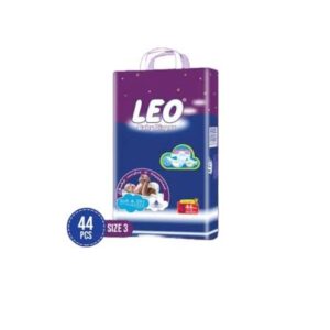 Leo Baby Diaper, Medium, 3, 4-9KG, 44-Pack