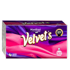 Hankies Velvet's Soft 3-Ply Facial Fragrance Pack Tissues – 500 Sheets