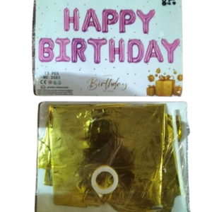 Happy Birthday Foil Display No. 3585 (13 Pcs) For Birthday Parties & Celebrations