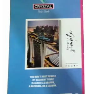 Crystal (No.6840 ) Urdu A4 Size Copy – 8.5× 11 Inch,60 Pages