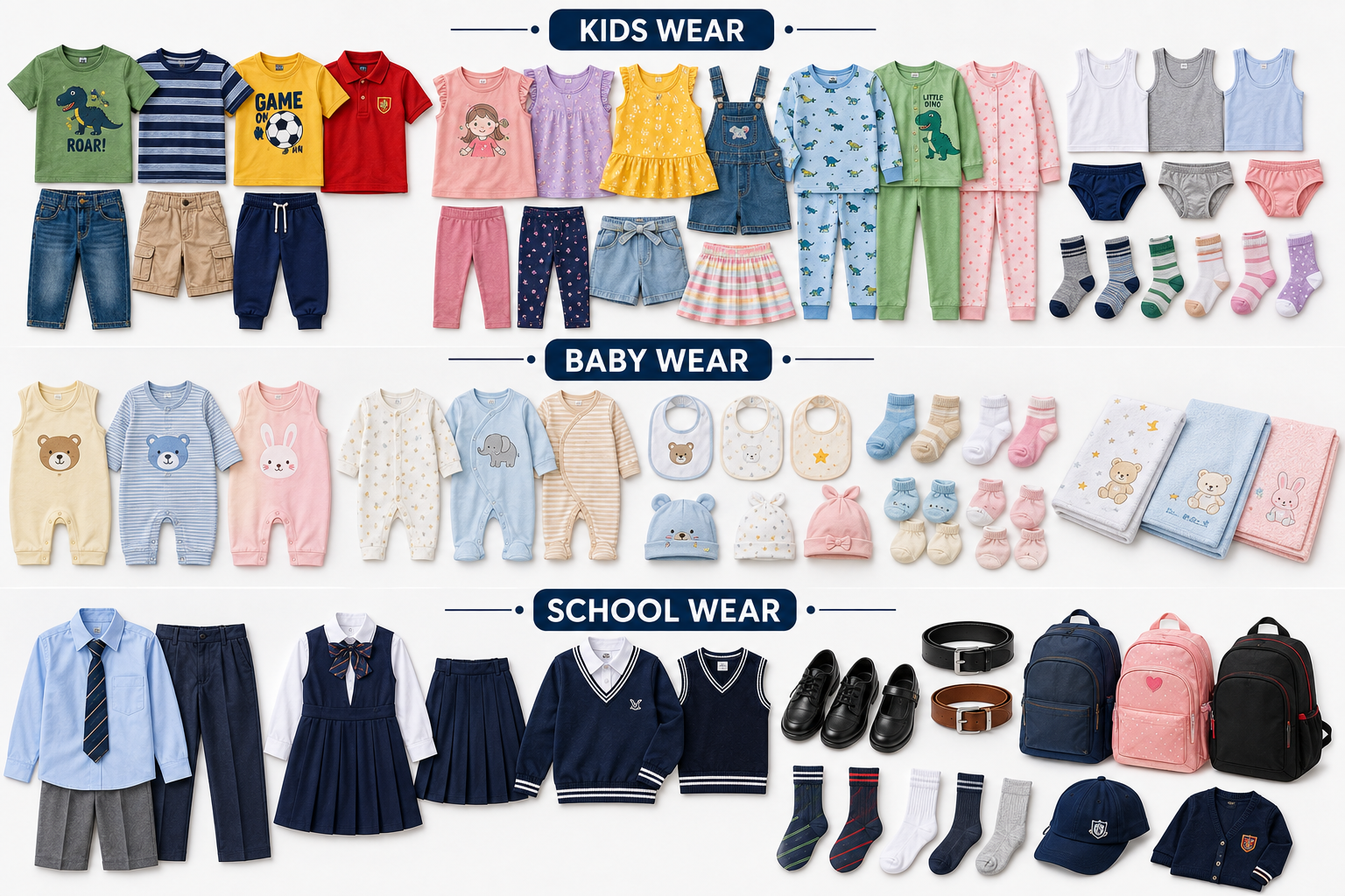 Kids, Baby and School Wear