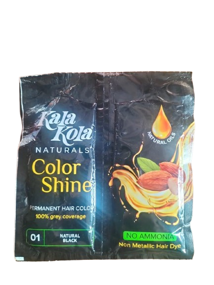 Kala Kola Color Shine Black Colour (01 No) Sachet
