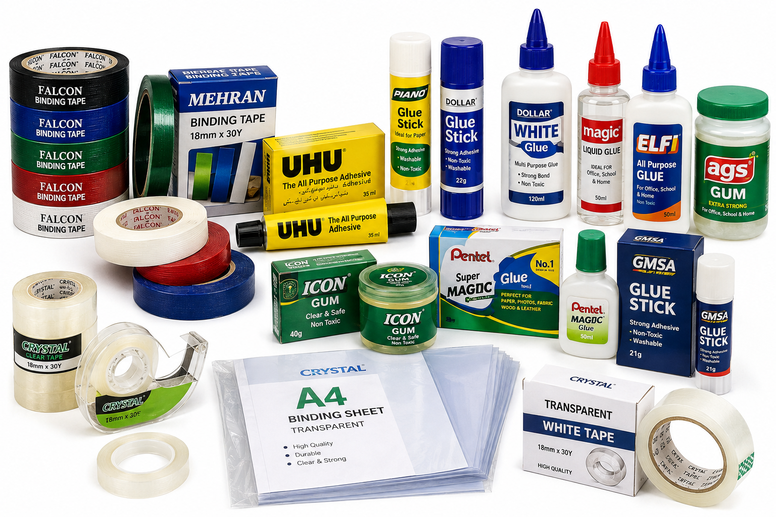 Staplers ,Binding Adhesives, Tapes & Glues