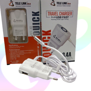 Telelink Charger with USB Cable AFE-30 Change Light Charger 3.4A