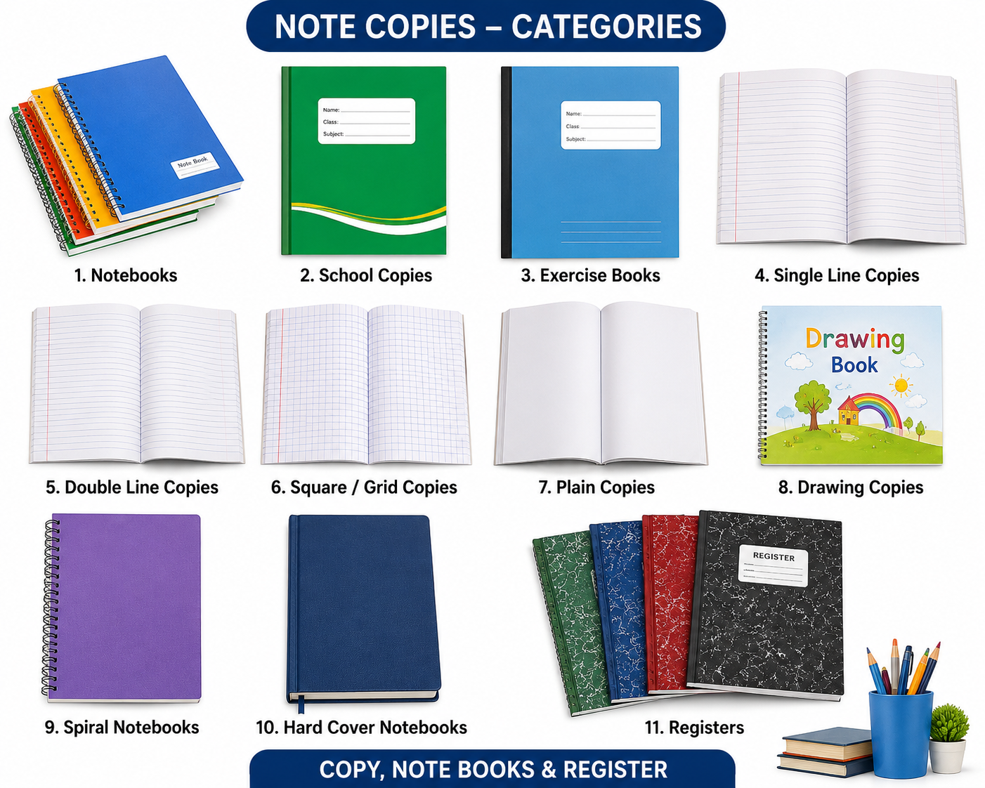 Note Books& Registers