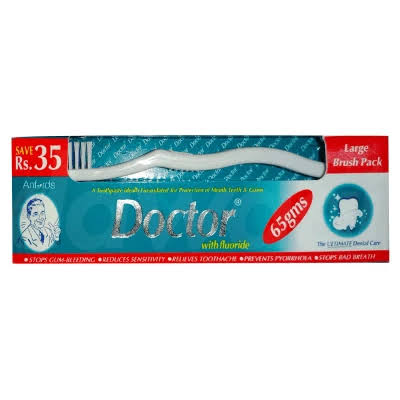 Doctor Toothpaste 65 Gm + Free Brush