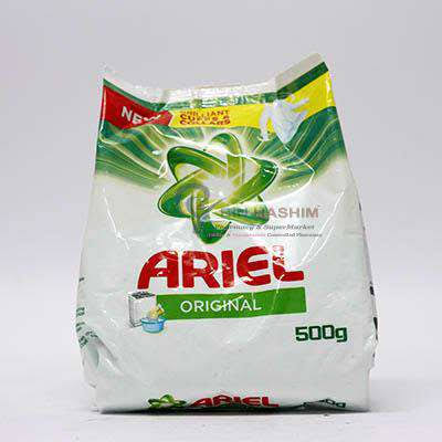 Ariel Original Powerful Blue Formula Laundry Detergent Washing Powder, 1/2kg -Old Stock