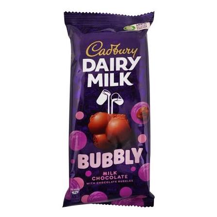 Cadbury Dairy Milk Bubbly Milk Chocolate, 87g Rs.500