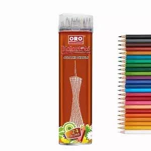 ORO Trimetal Color Pencils (Art No.513) - 24 Colors Full Size - Multi Colors