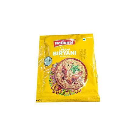 National Birani Recipe Mix 24gm Sache-Rs 80