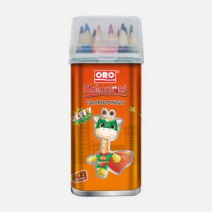 ORO Kolortots Color Pencils (Art No.102) -12 Colors Half Size - Multi Colors
