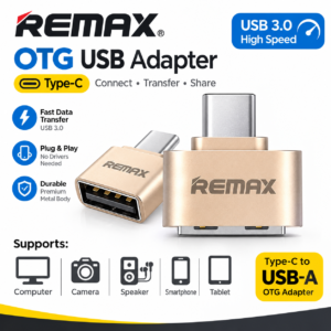 Remax OTG C-Type Connector For Smartphone with a USB, Keyboard , Mouse , Data USB Connect