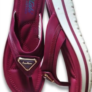Mahi Collection Soft Lavender Gold-Emblem Wedge Sandals Shoe No 8(EU-41)