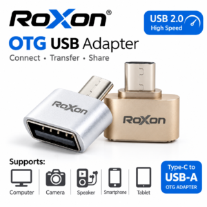 Roxon OTG Connector For Smartphone with a USB, Keyboard , Mouse , Data USB Connect