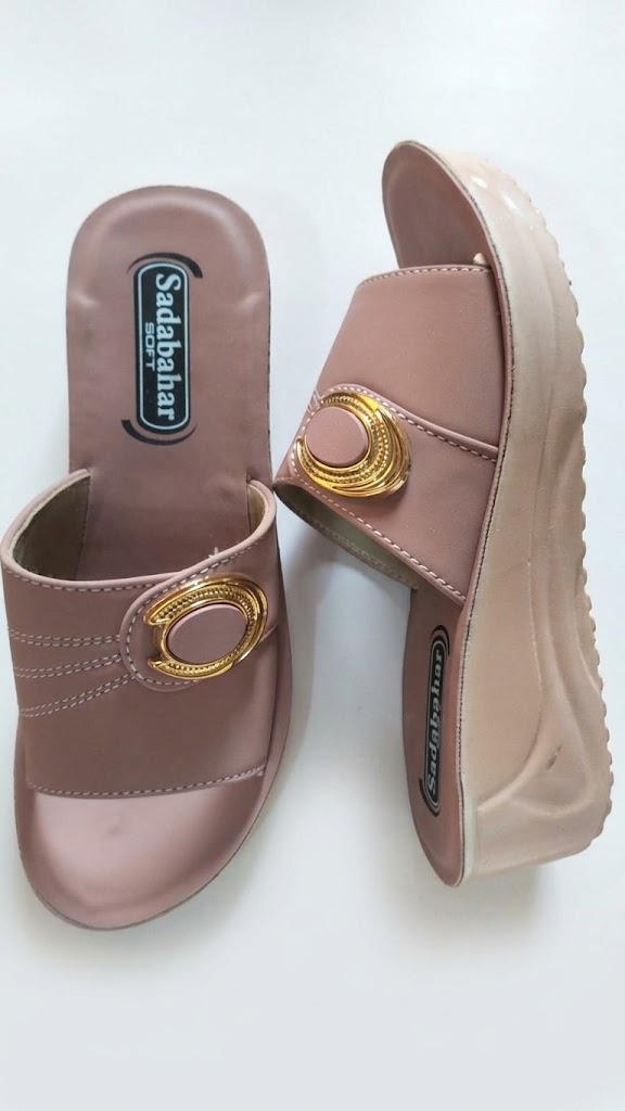 Sadabahar Soft Stylish Double Strap Slipper Shoe – Size 7 (EU 40)