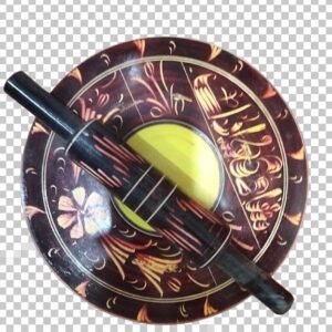 Wooden Chakla Belan , Wooden Rolling Pin and Board 12 Inch Rounds