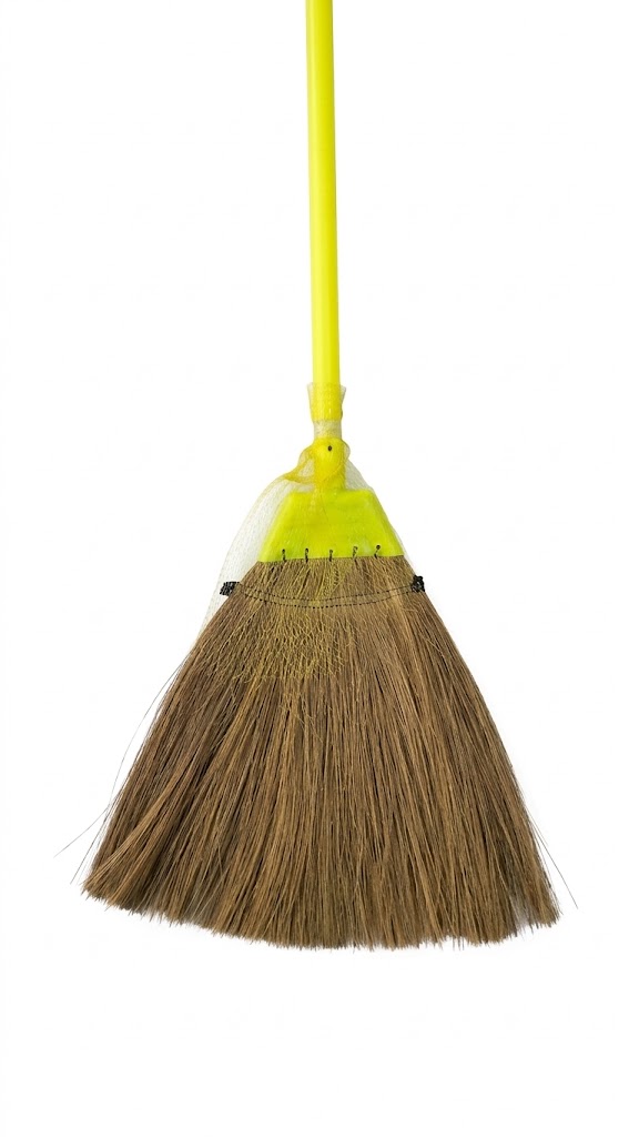 Phool Jharoo (Broom) 3.5 Feet Long Pipe with Plastic Cover Handle