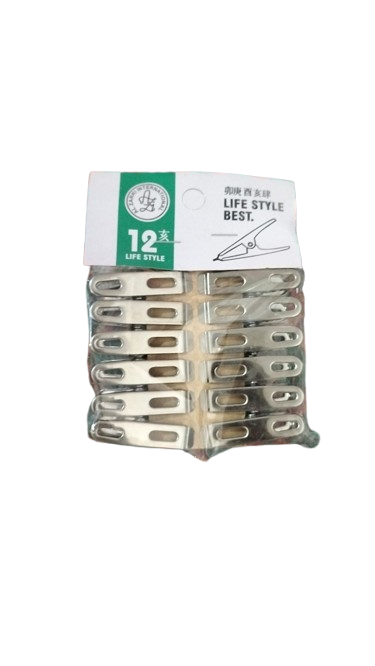 Stainless 12 Steel Strong Cloth Clips ,Chipti