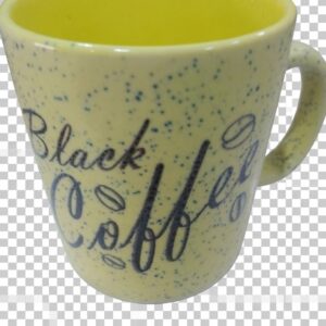 Ceramic Black Coffee Tea Cup Green 3.2 inch Hight
