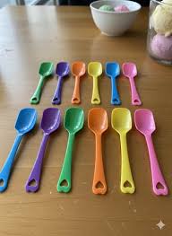 Disposable Cut Ice Cream/Dessert /Tea Red Spoons