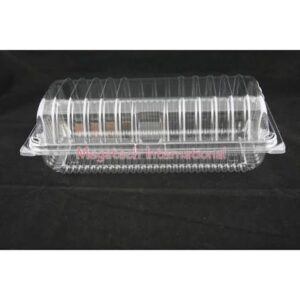 Large Plastic Food Tray Box With Locking  Tea Cake, Bread, Cake Rusk, Donuts, Cookies 8.5*5 inchBox