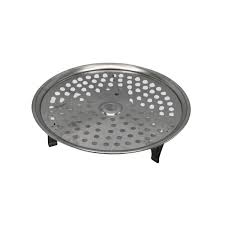 Steel Cooker Steamer Stand Small 8 Inch Round for Meat, Vegetable Steams