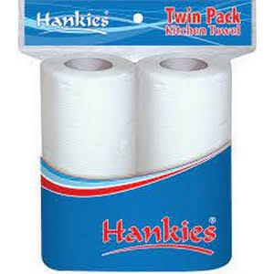 Hankies Kitchen Towel Twin Pack (2-Ply Paper Towel Rolls)