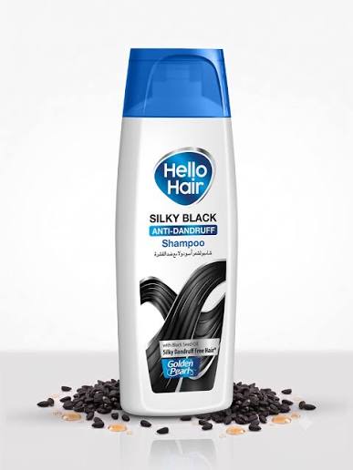 Golden Pearl Hello Hair Silky Black Anti-Dandruff Shampoo 180ml